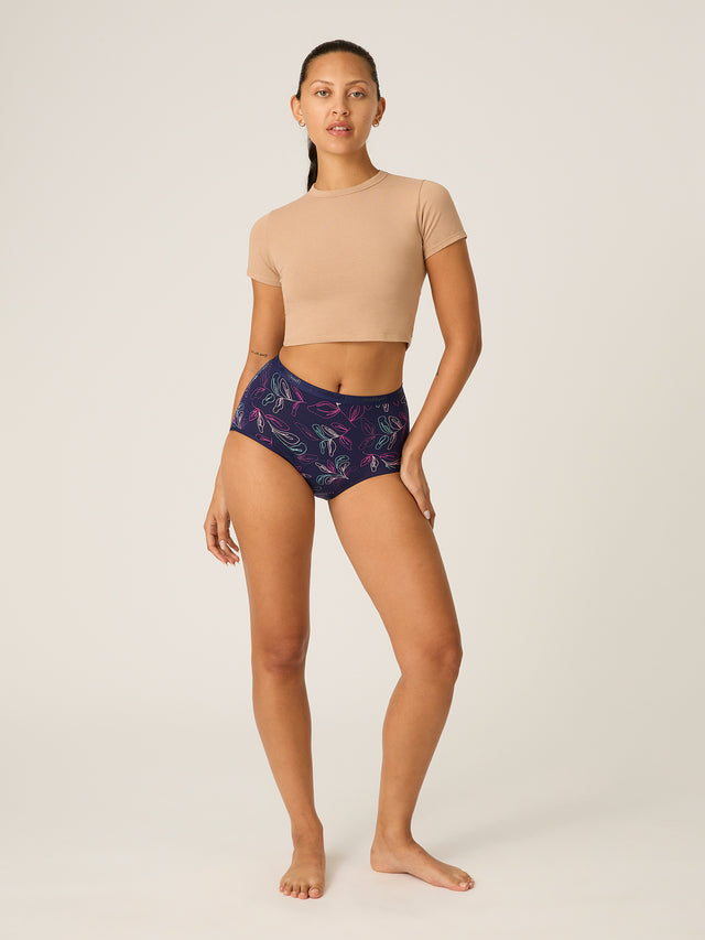 Klassischer Full Brief Moderate Passion Vine Navy