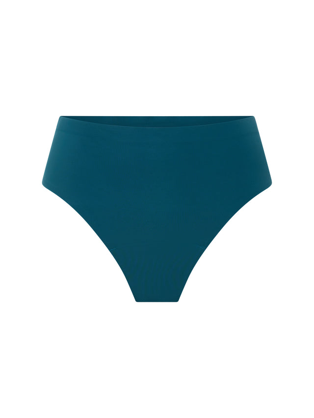 Nahtloser High Waist Cheeky Moderate Teale Blue