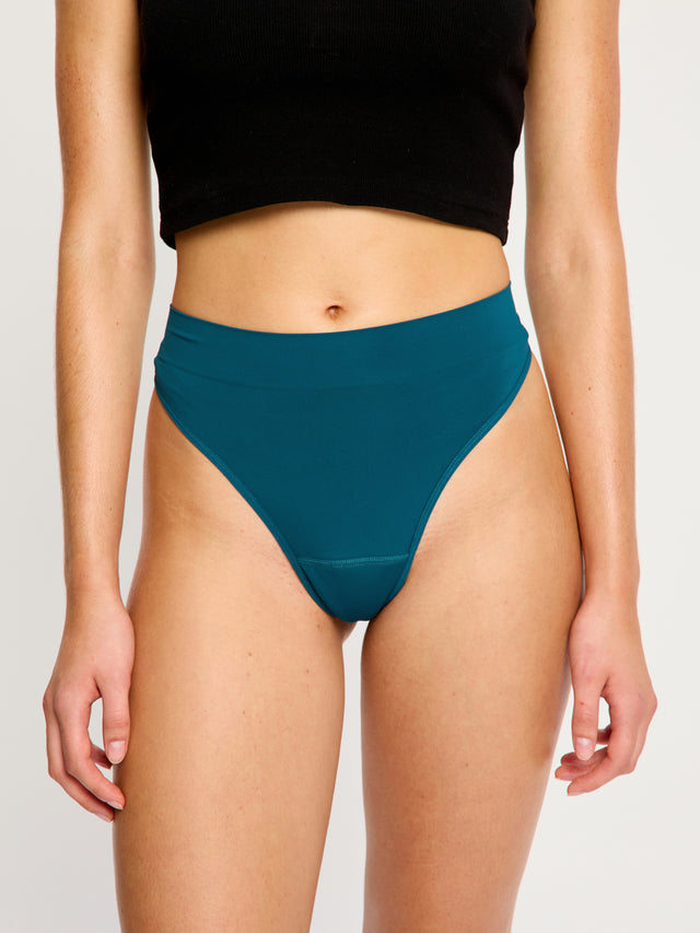 String taille haute sans coutures Modicomfort bleu sarcelle clair