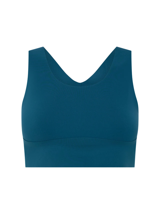 Crop top sculpté dos en Y Bleu sarcelle
