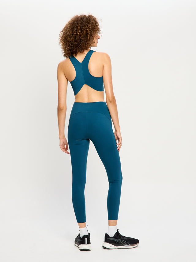 Crop top sculpté dos en Y Bleu sarcelle