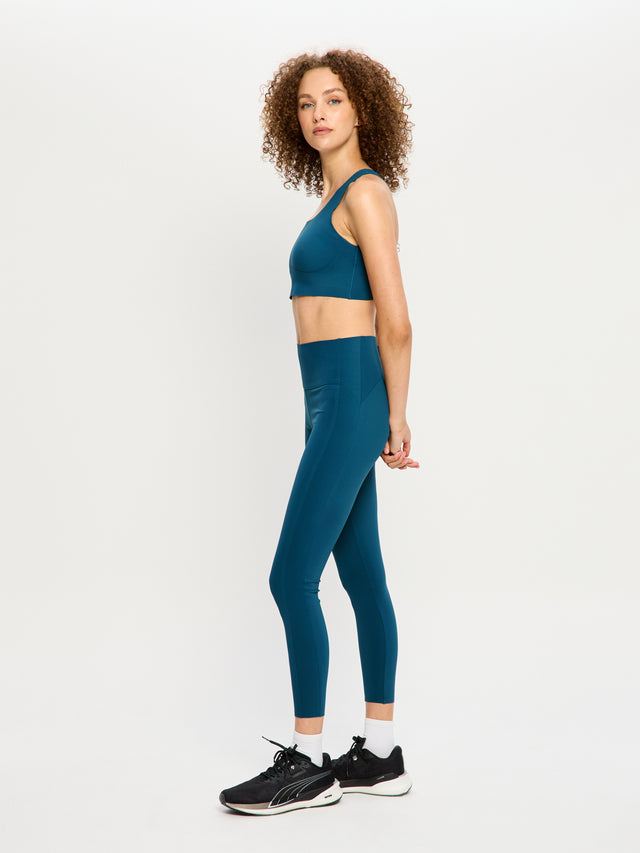Crop top sculpté dos en Y Bleu sarcelle