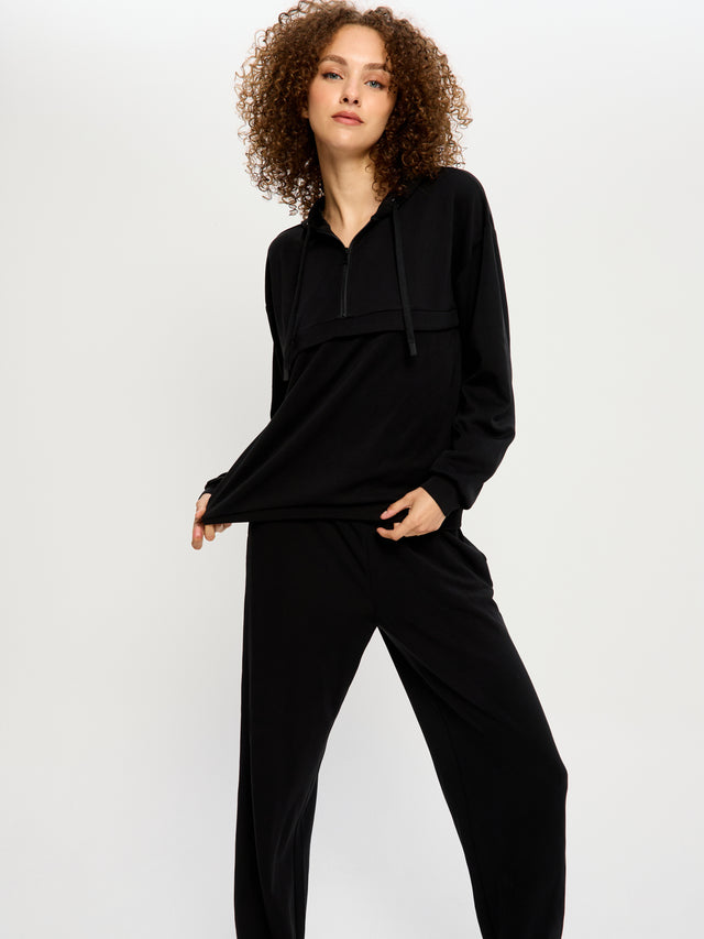 Sweat coupe classique Noir
