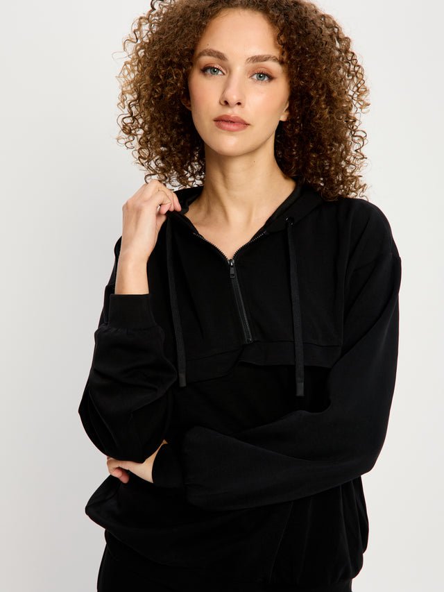 Sweat coupe classique Noir