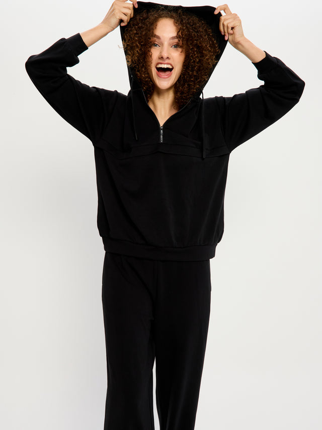 Sweat coupe classique Noir