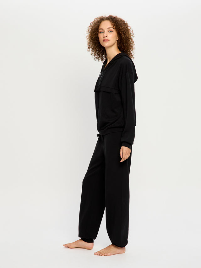 Sweat coupe classique Noir
