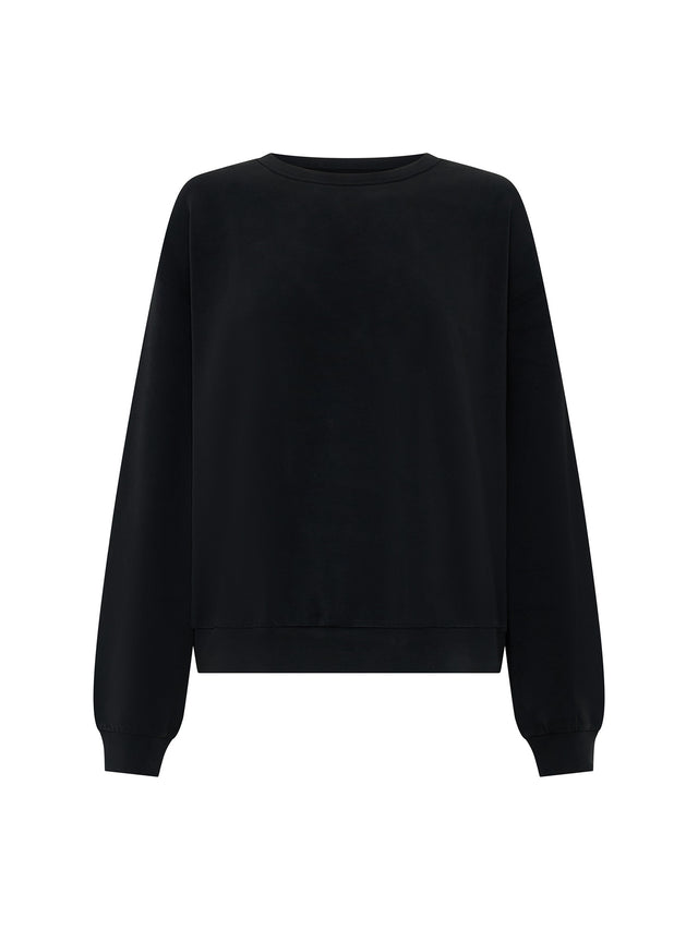 Sweat coupe classique Noir