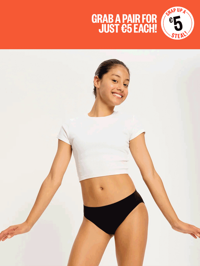 Weicher, nahtloser Hipster-Bikini für Teenager, feuchtigkeitsableitend, Schwarz