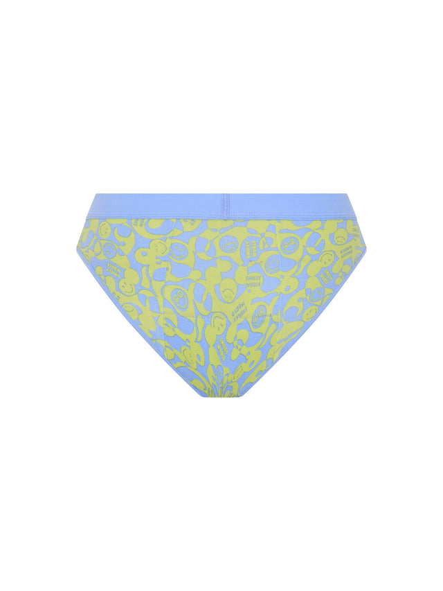 SmileyWorld® | Bikini taille basse ado Modibodi flux moyen Vert groovy