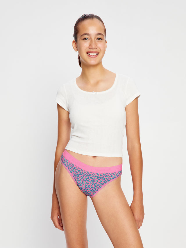 Lot de 2 shorts et bikinis taille basse Teen Hipster Mystic Leopard rose