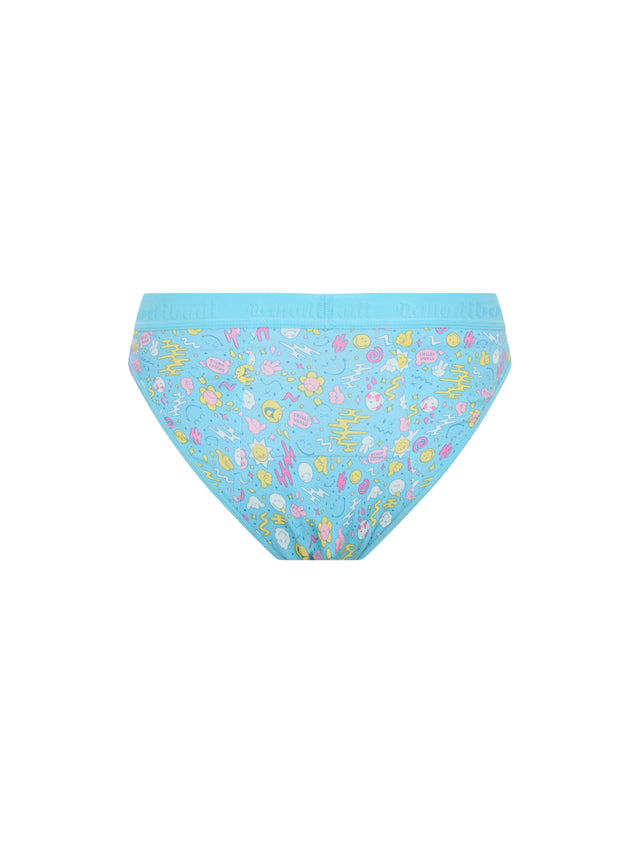 SmileyWorld® | Modibodi Teen Hipster Bikini Moderate Wonderlust Blau