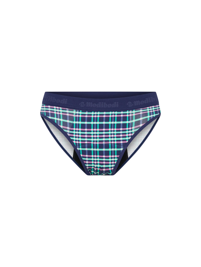 Teen Hipster Boyleg & Bikini Mitternacht Lila Karo 2er-Pack
