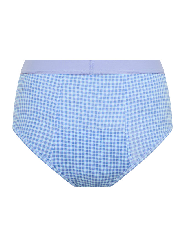 Teen Hipster Boyleg Moderate Blueberry Gingham