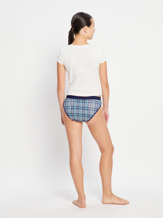 Teen Hipster Boyleg & Bikini Mitternacht Lila Karo 2er-Pack