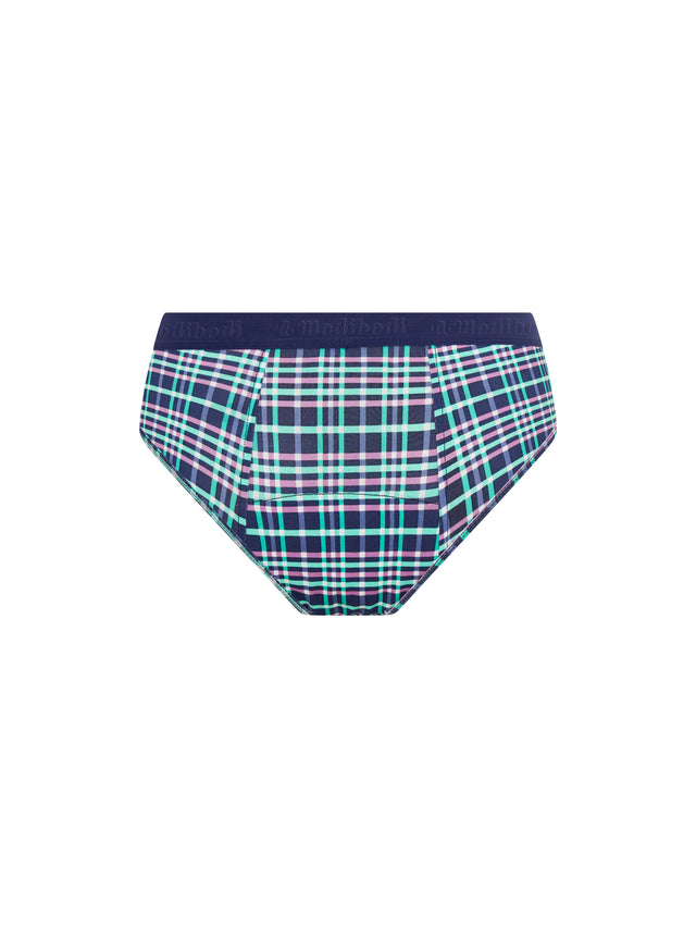 Teen Hipster Boyleg Moderate Mitternachtsviolett Check