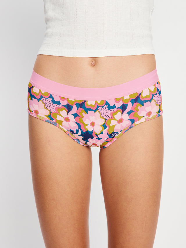 Lot de 2 shorts/hotpants/boxers de bain/maillots de bain Twilight Jungle Rose pour adolescentes