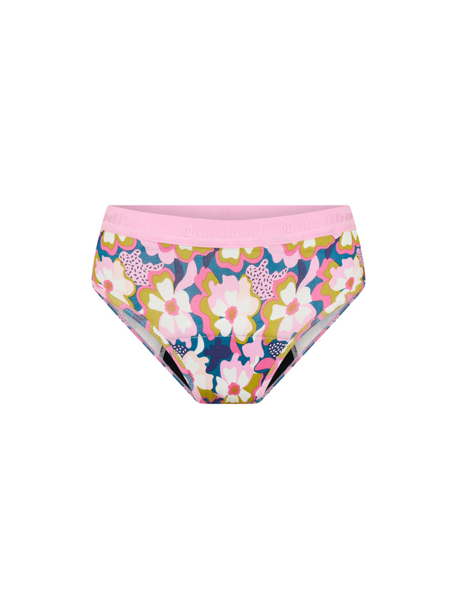 Short boyleg taille basse ado flux moyen Rose Twilight Jungle