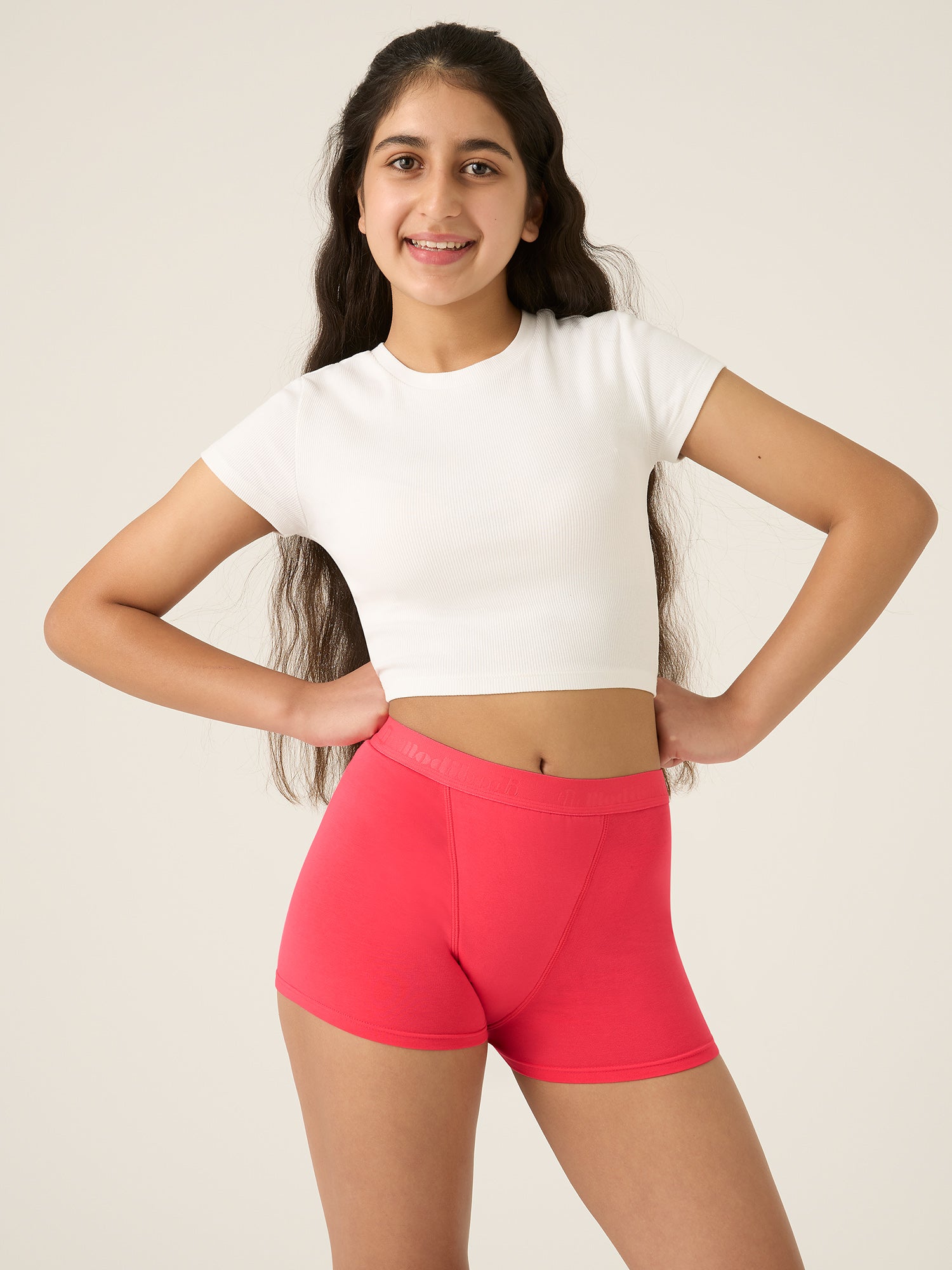 teen girl in boy shorts 