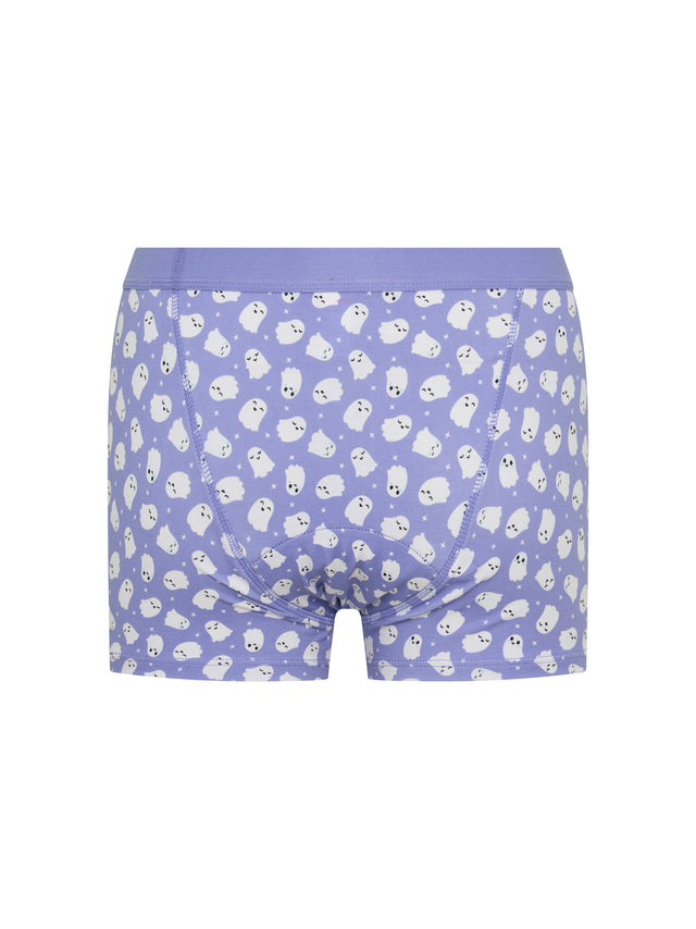 Boxer taille basse ado flux moyen Bleu Giggly Ghost