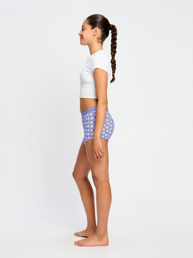 Boxer taille basse ado flux moyen Bleu Giggly Ghost