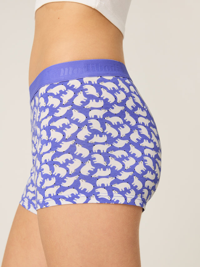 Teen Hipster Boyshort Moderate Eisbär Blau