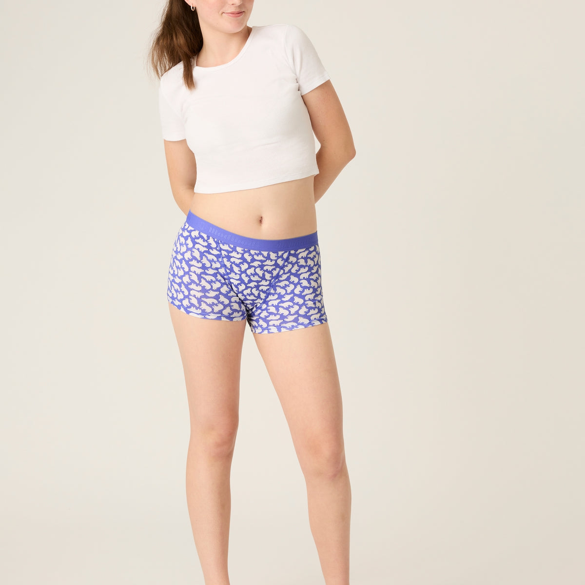 Period Teen Hipster Boyshort - Moderate in Polar Bear Blue | Modibodi ...