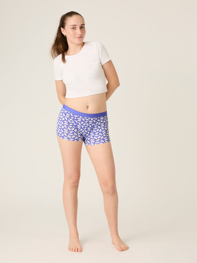Teen Hipster Boyshort Moderate Eisbär Blau