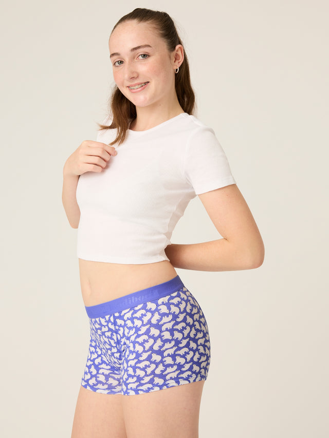 Teen Hipster Boyshort Moderate Eisbär Blau
