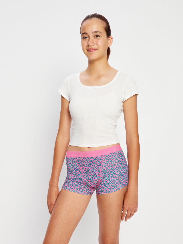 Lot de 2 shorts et bikinis taille basse Teen Hipster Mystic Leopard rose