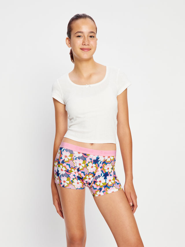 Lot de 2 shorts/hotpants/boxers de bain/maillots de bain Twilight Jungle Rose pour adolescentes