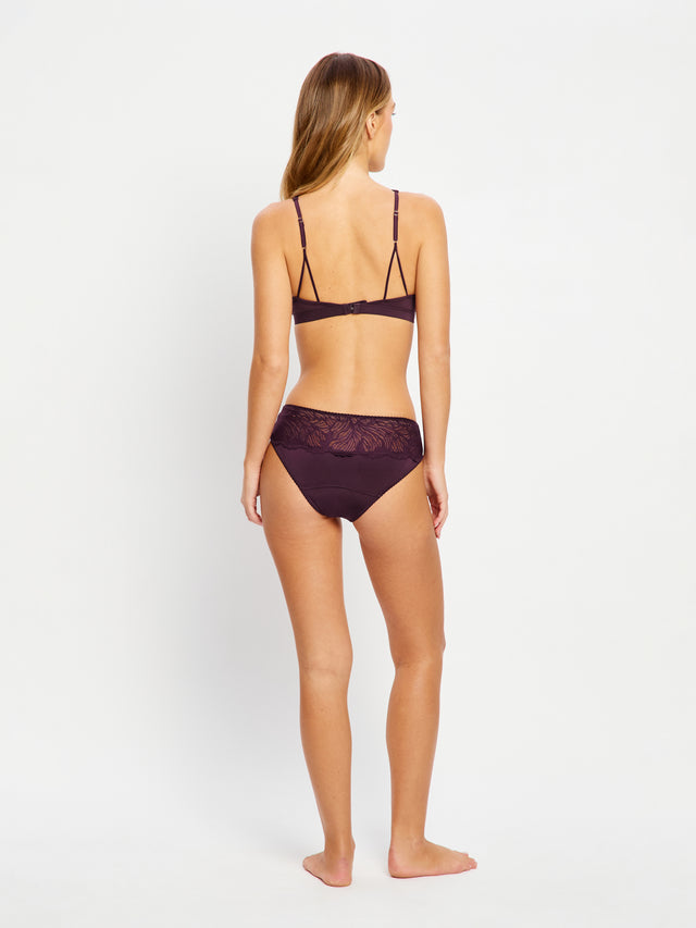 Ines Midi Brief Moderate Dark Plum