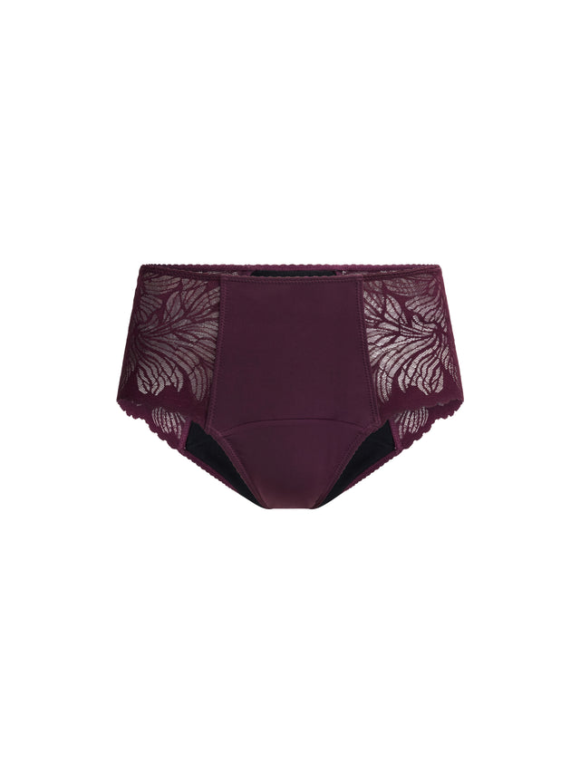 Manon Hi Waist Brief Super Dark Plum