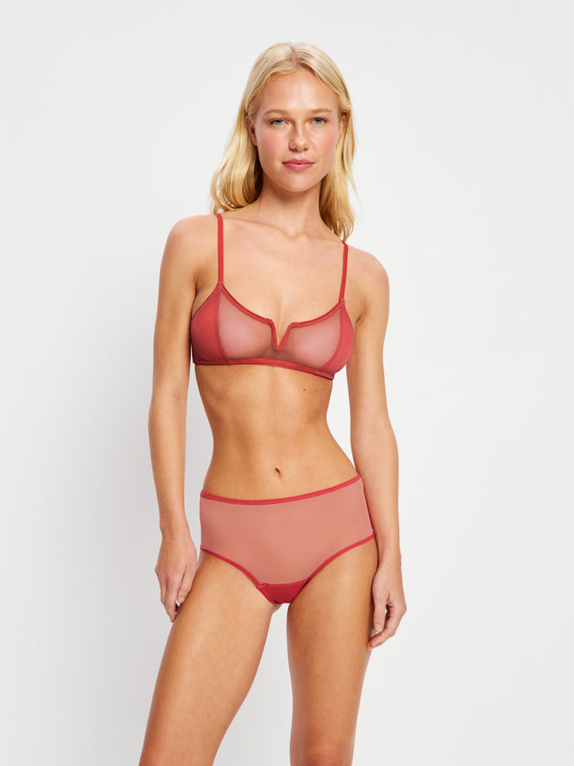 Culotte Taille Haute Respirante "Baked Apple" Rose
