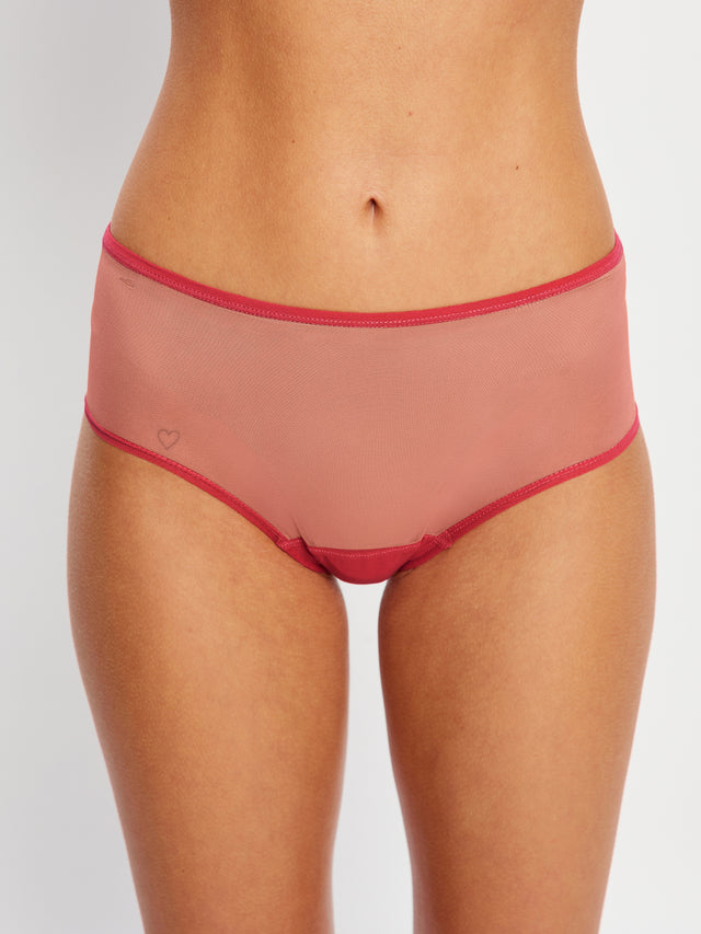 Culotte Taille Haute Respirante "Baked Apple" Rose
