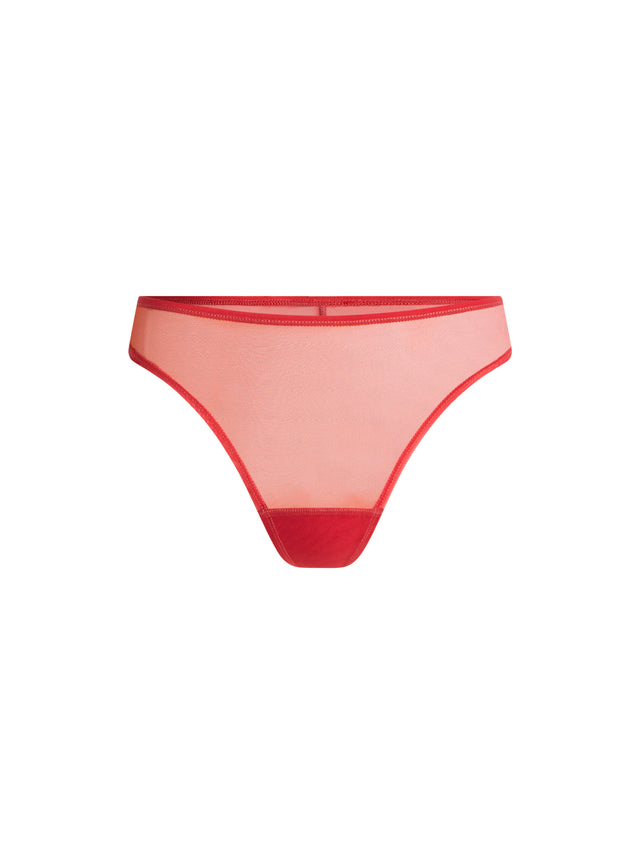 Barely There Thong Moisture Wicking Baked Apple Pink