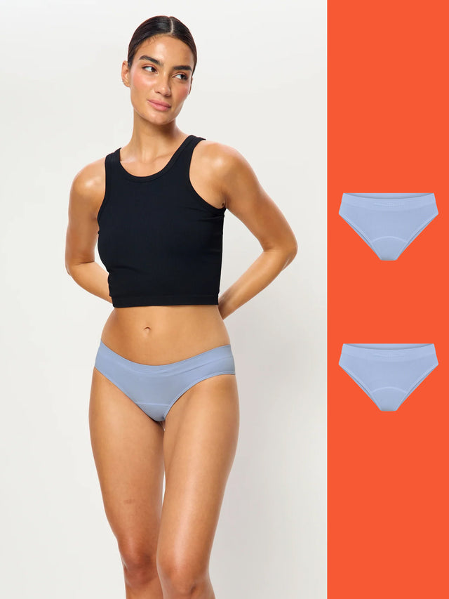 ModiComfort Caleçon Sans Coutures Aura Bleu Clair Lot de 2