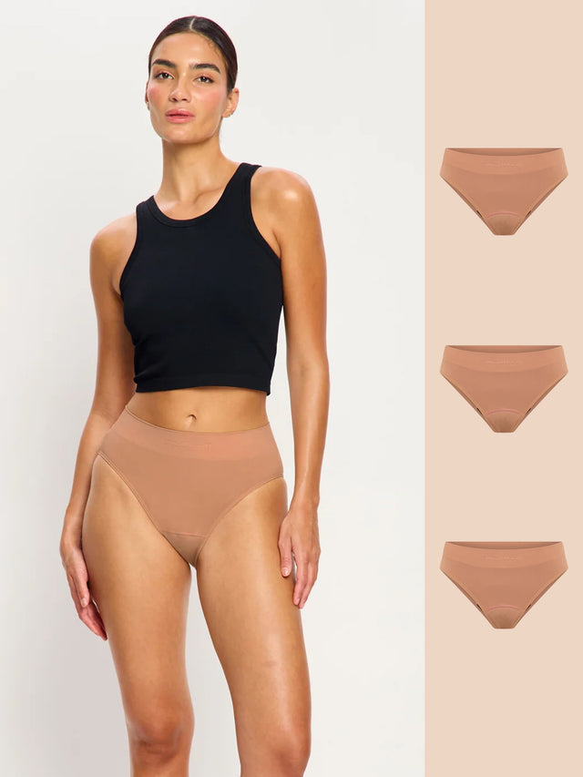Culotte coquine sans coutures ModiComfort – Argile italienne claire – Lot de 3