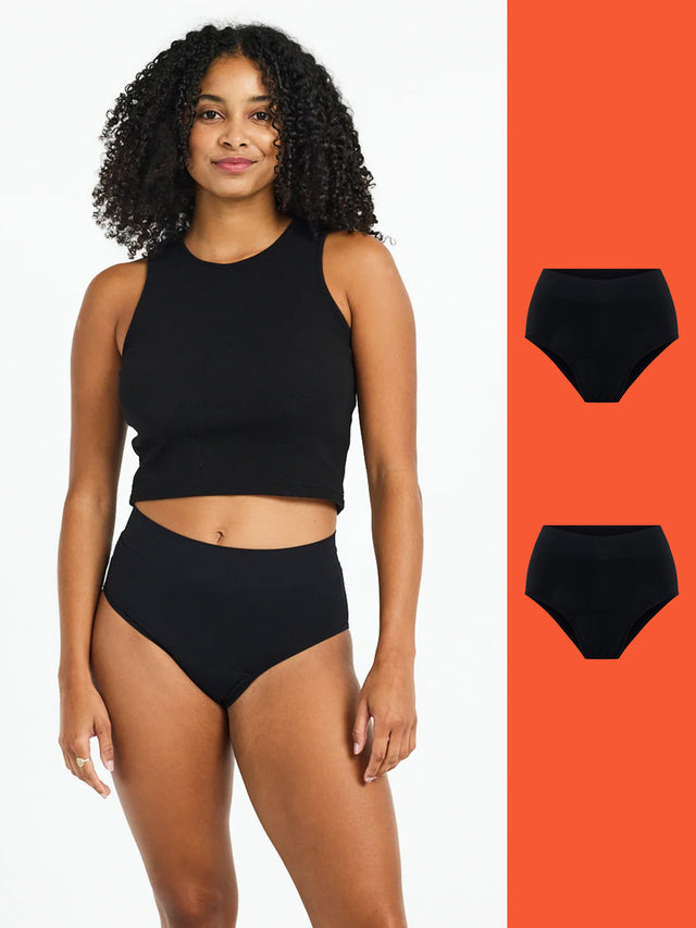 Lot de 2 slips sans coutures ModiComfort noir clair