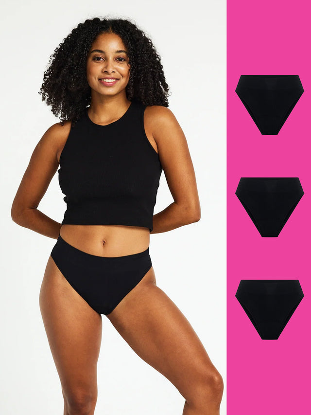 Culotte haute sans coutures ModiComfort - Noir - Lot de 3