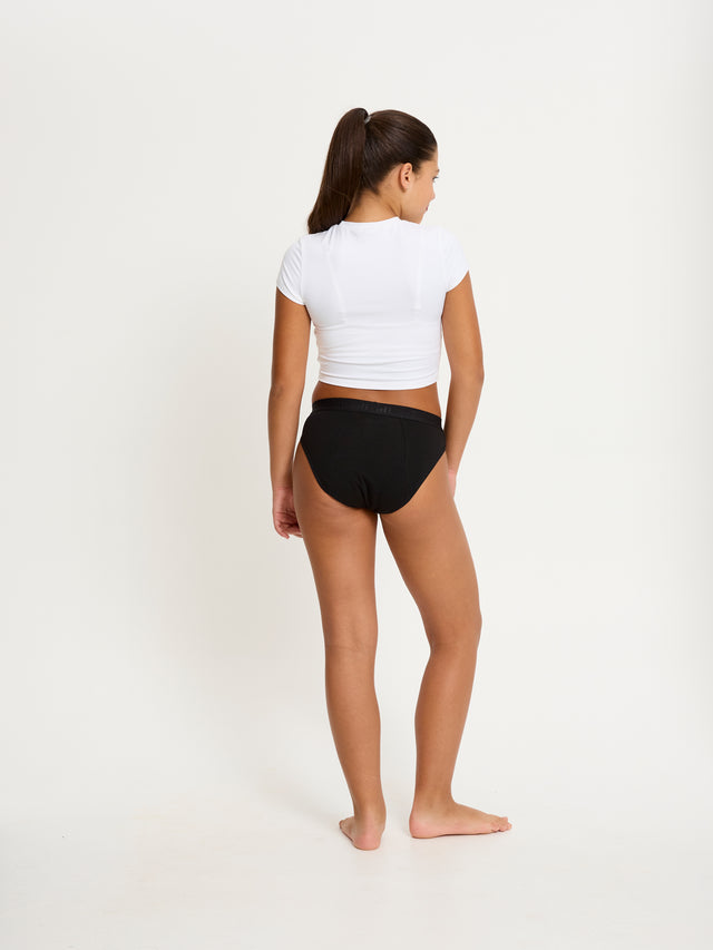 Mein Periodenset mit Hipster-Bikini Moderate Schwarz