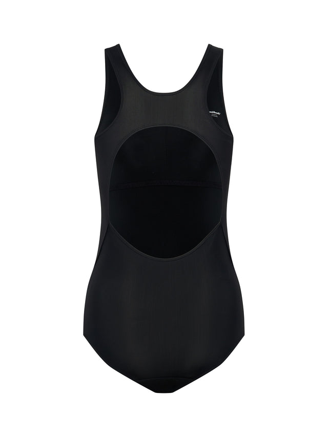 Teen Active Period Kit with Swimwear Racerback One Piece Super Black