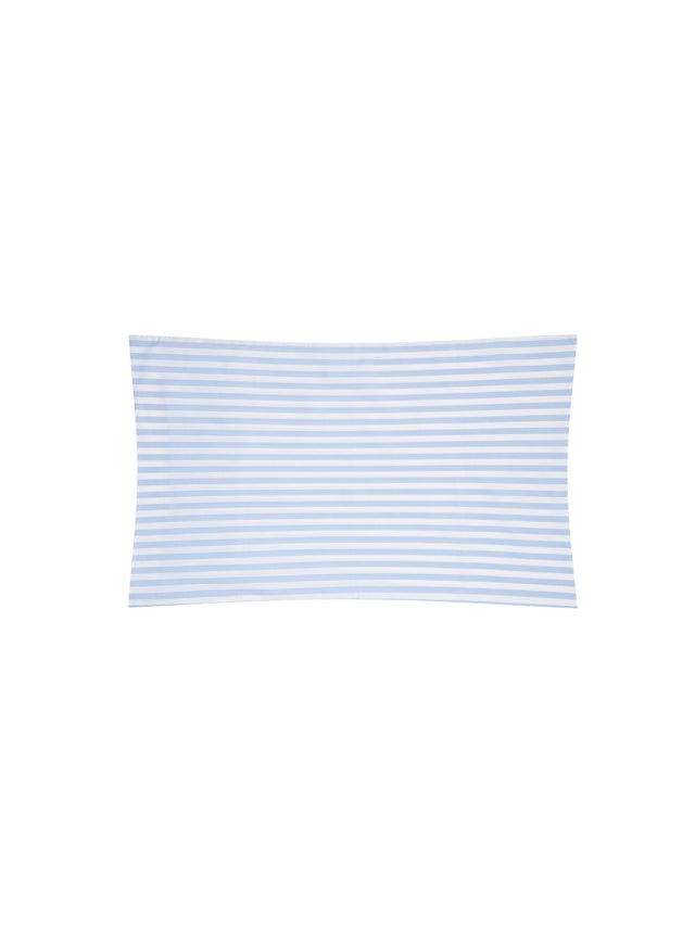 Taie d’oreiller ModiCool en cachemire Rayures bleues