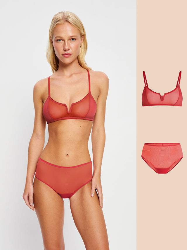 Barely There Bralette & High-Waist Slip Set