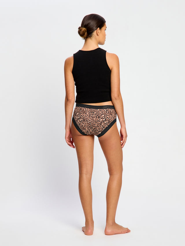 Short boyleg Sensuel flux léger Marron Animalia