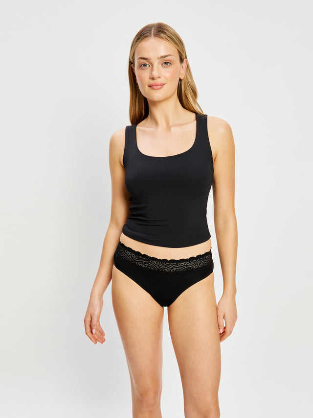 Sensual Hi Waist Bikini Light Black