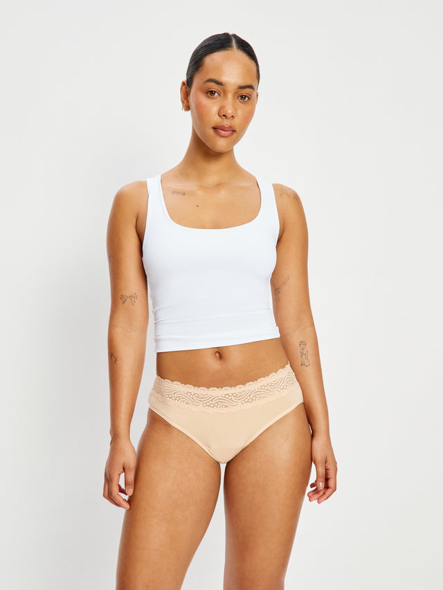 Sensual Hi Waist Bikini Light Cashew
