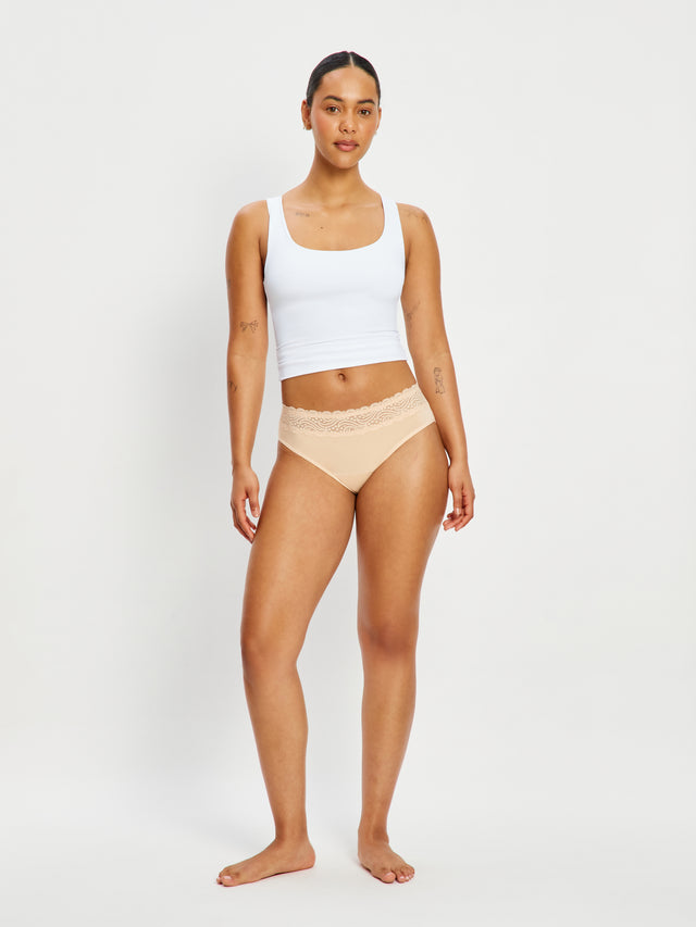 Sensual Hi Waist Bikini Light Cashew