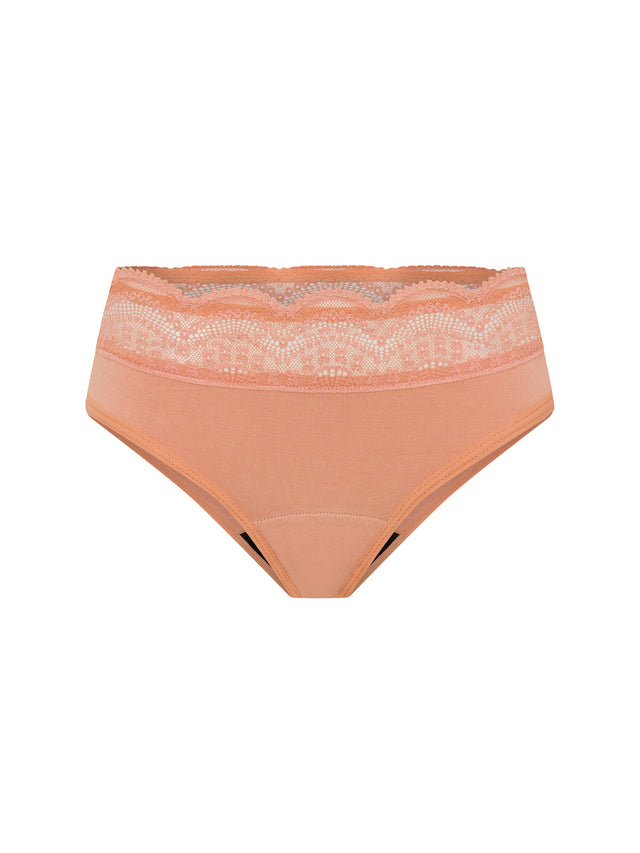 Bikini taille haute Sensuel flux léger Pêche camaïeu
