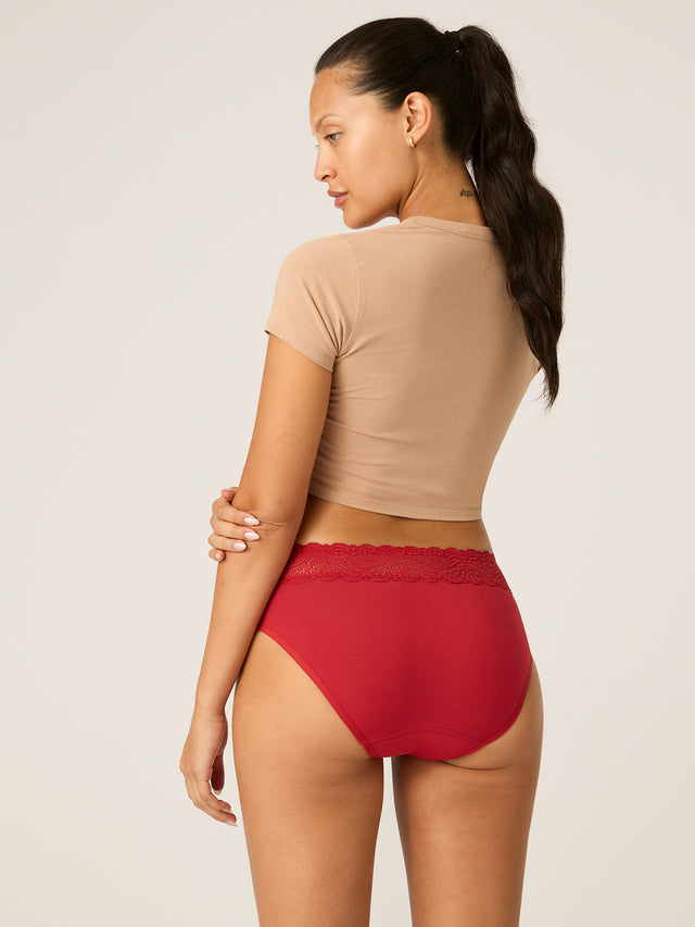 Sensual Hi Waist Bikini Light Rouge Red