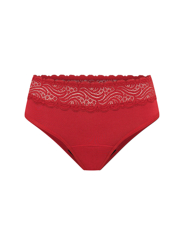 Sensual Hi Waist Bikini Light Rouge Red